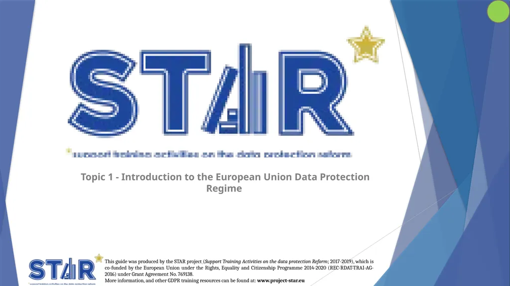 Topic 1 - Introduction to the European Union Data