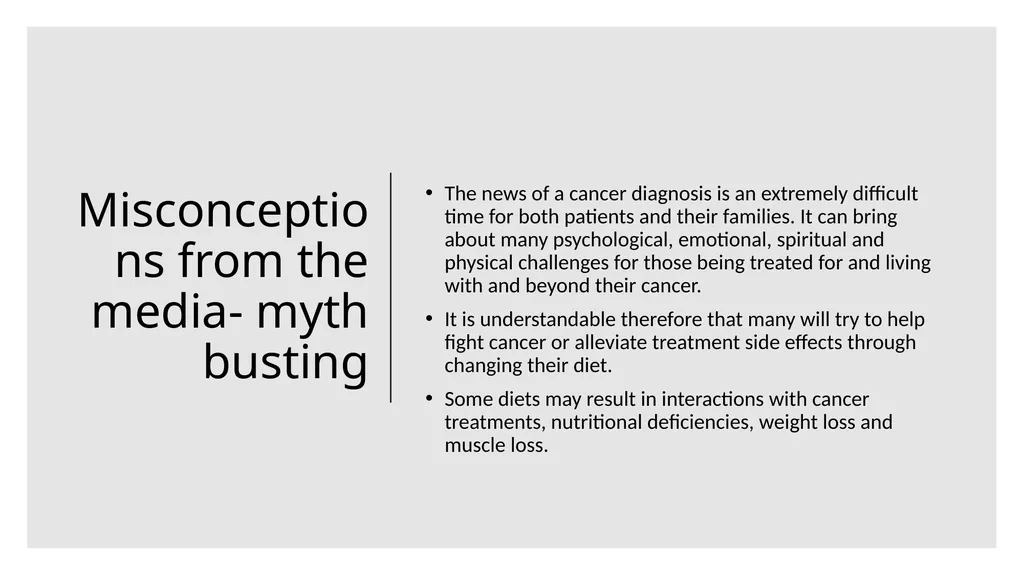 Advising and supporting patients with Cancer and - slide 2 of 11