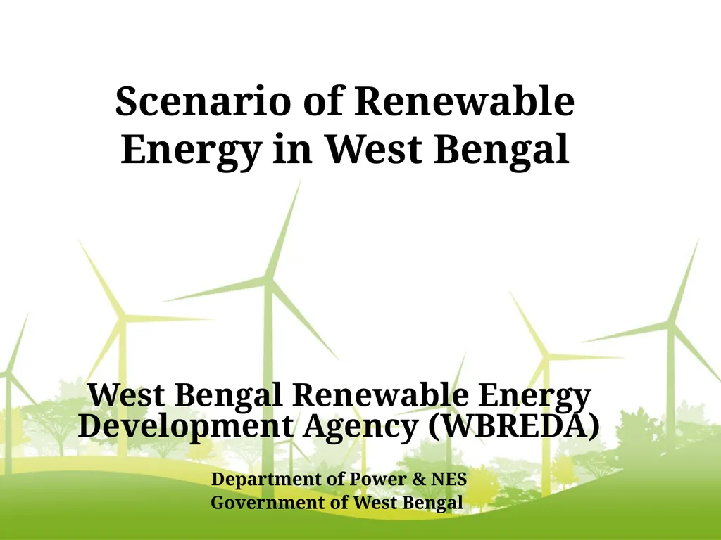 West Bengal Renewable Energy Development Agency - slide 1 of 22