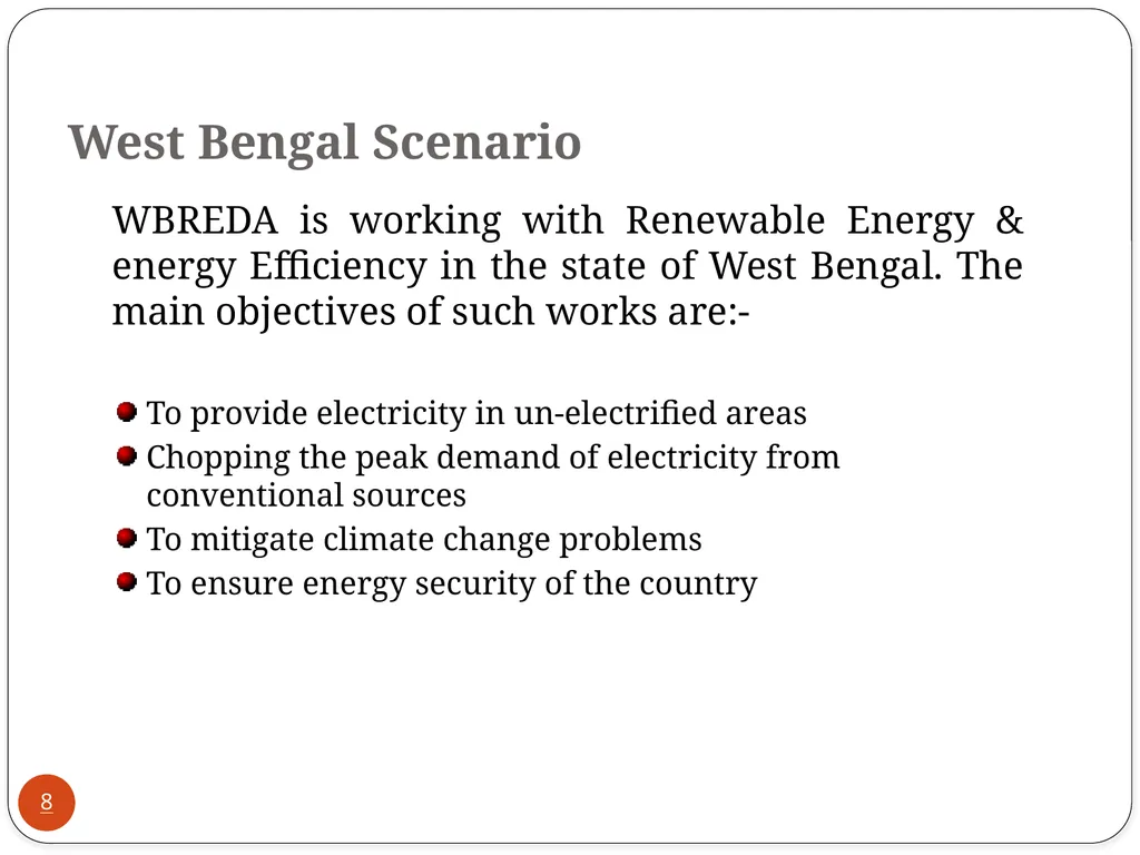 West Bengal Renewable Energy Development Agency - slide 8 of 22