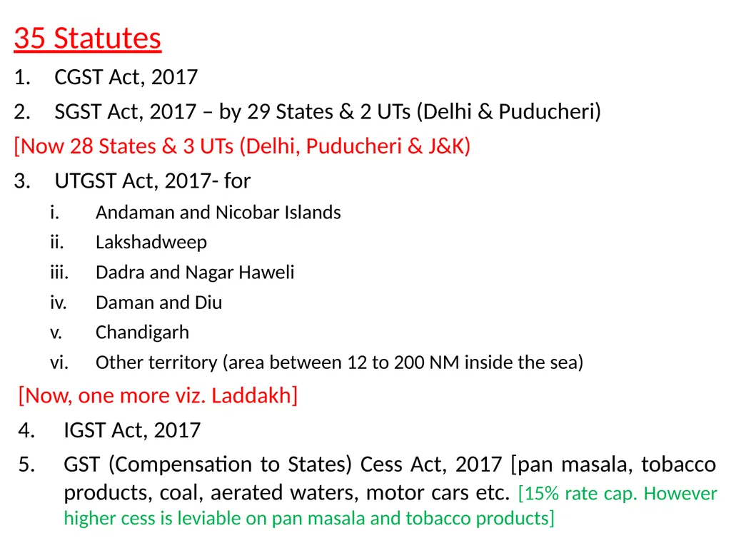 WELCOME to the Session on Overview of GST, Supply, - slide 20 of 124
