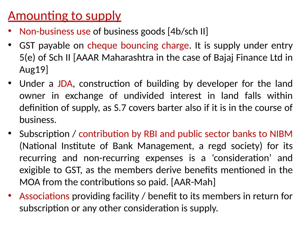 WELCOME to the Session on Overview of GST, Supply, - slide 75 of 124