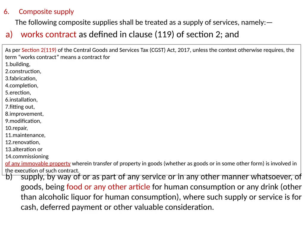 WELCOME to the Session on Overview of GST, Supply, - slide 61 of 124