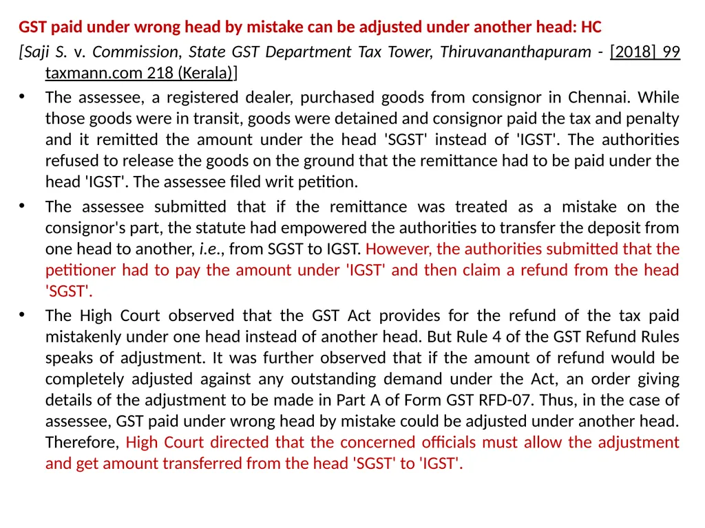 WELCOME to the Session on Overview of GST, Supply, - slide 86 of 124
