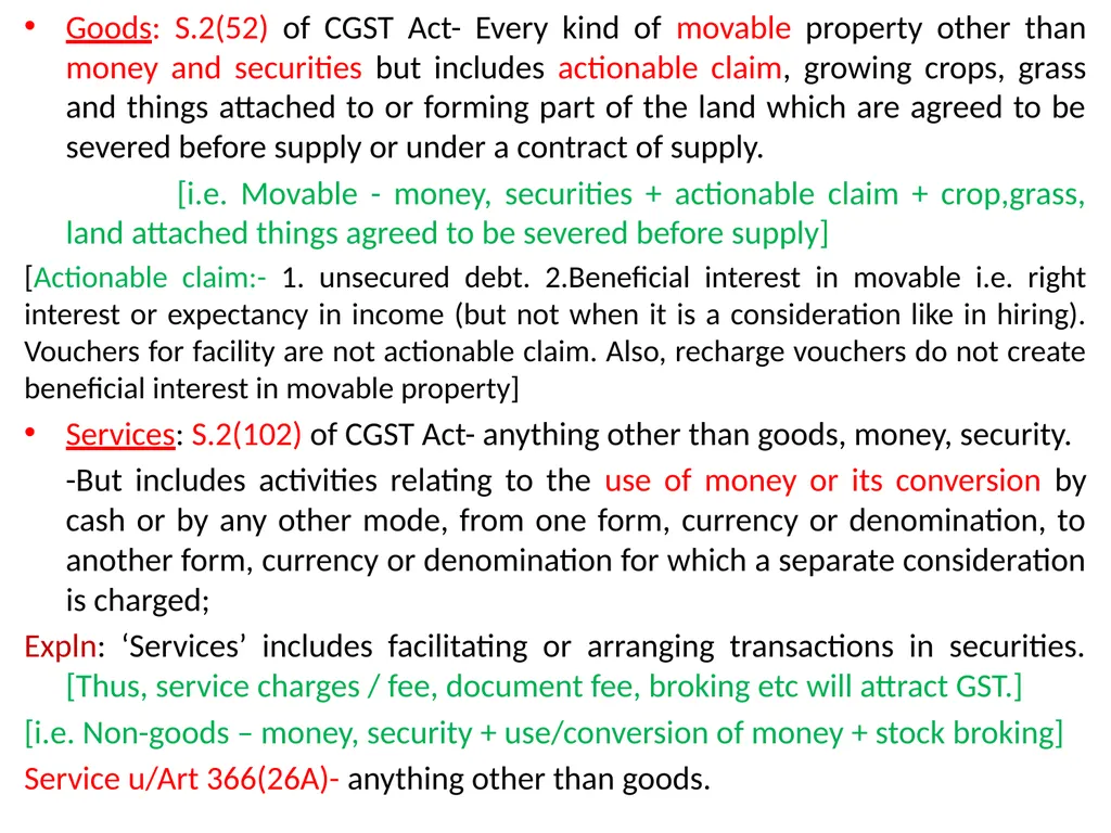 WELCOME to the Session on Overview of GST, Supply, - slide 8 of 124