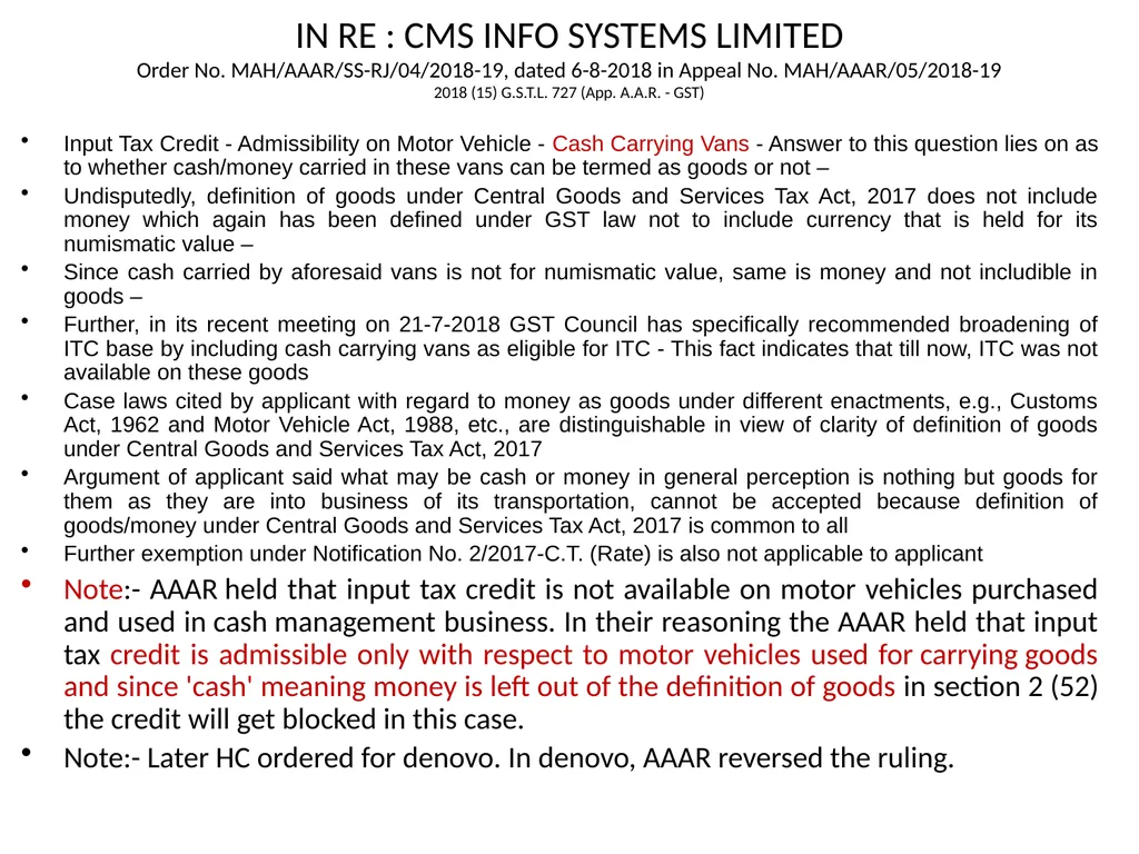 WELCOME to the Session on Overview of GST, Supply, - slide 9 of 124