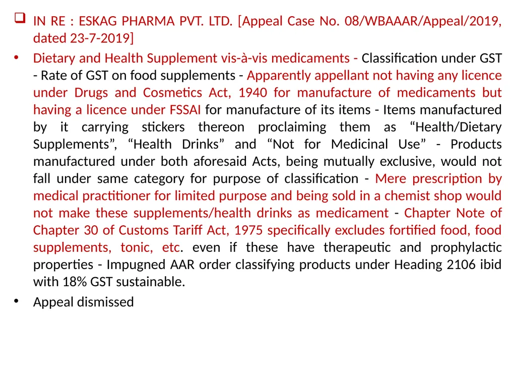 WELCOME to the Session on Overview of GST, Supply, - slide 118 of 124