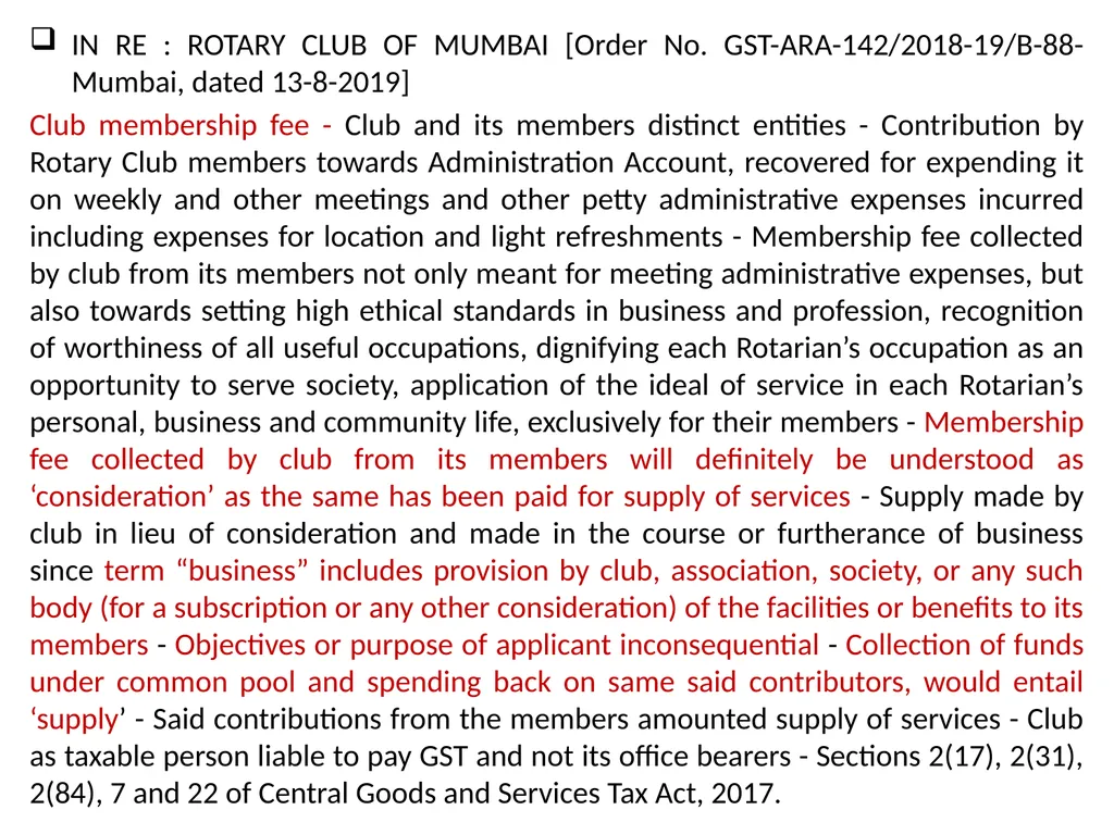 WELCOME to the Session on Overview of GST, Supply, - slide 15 of 124