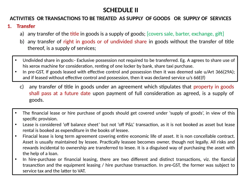 WELCOME to the Session on Overview of GST, Supply, - slide 54 of 124