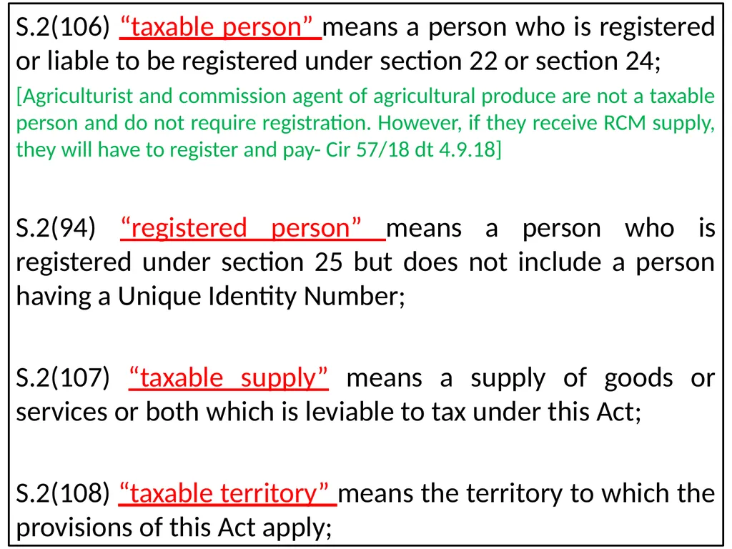 WELCOME to the Session on Overview of GST, Supply, - slide 16 of 124