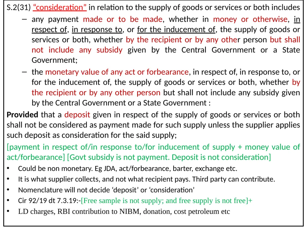 WELCOME to the Session on Overview of GST, Supply, - slide 11 of 124