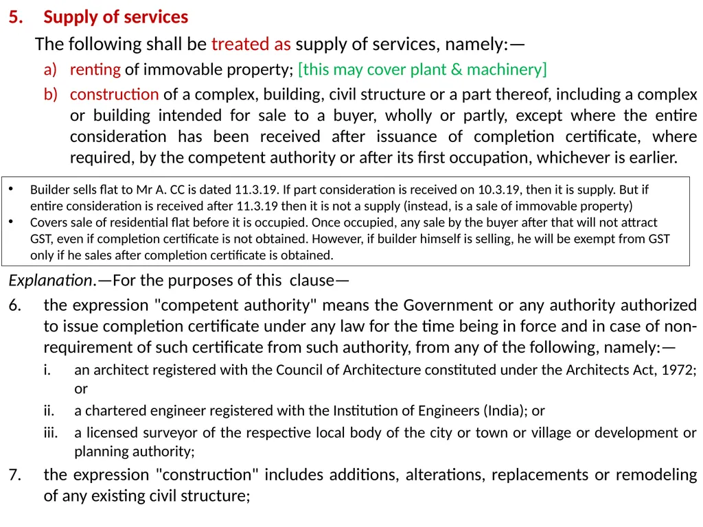 WELCOME to the Session on Overview of GST, Supply, - slide 57 of 124