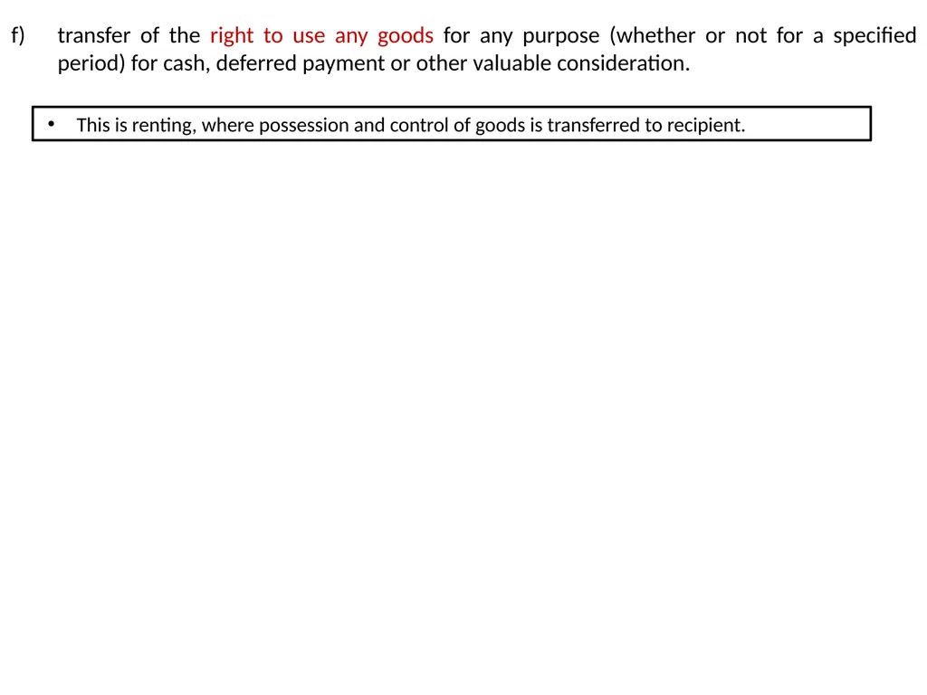 WELCOME to the Session on Overview of GST, Supply, - slide 60 of 124
