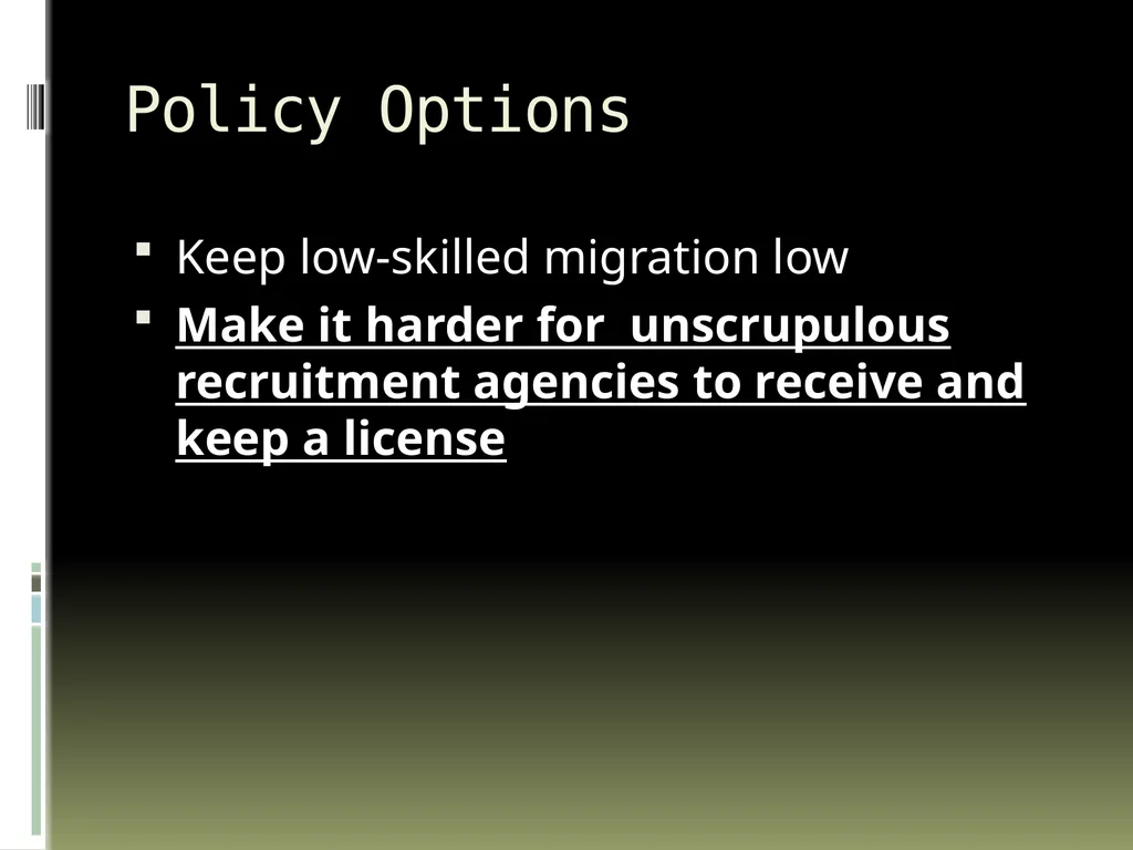Migrations’ Middlemen Regulating Recruitment - slide 15 of 18