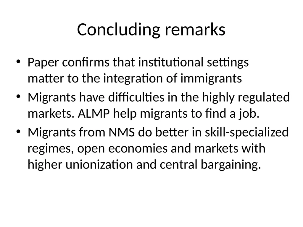 What explains Immigrant-Native gaps in European - slide 21 of 23