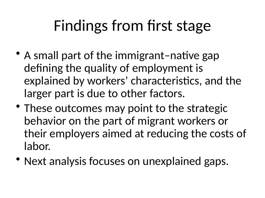 What explains Immigrant-Native gaps in European - slide 15 of 23