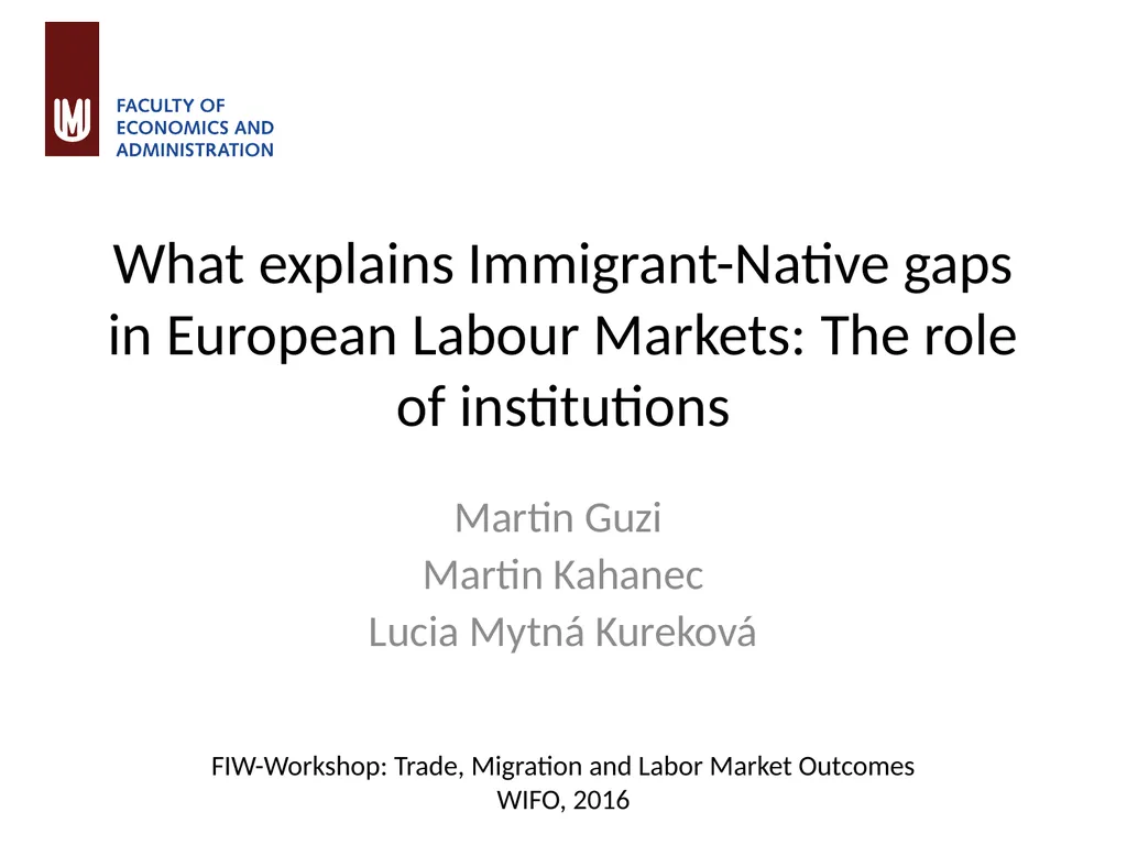 What explains Immigrant-Native gaps in European - slide 1 of 23