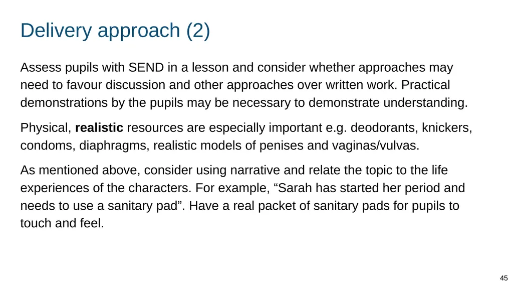 Part of: Relationships education (primary) - slide 45 of 82