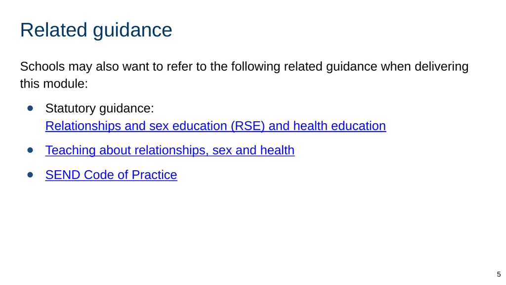 Part of: Relationships education (primary) - slide 5 of 82