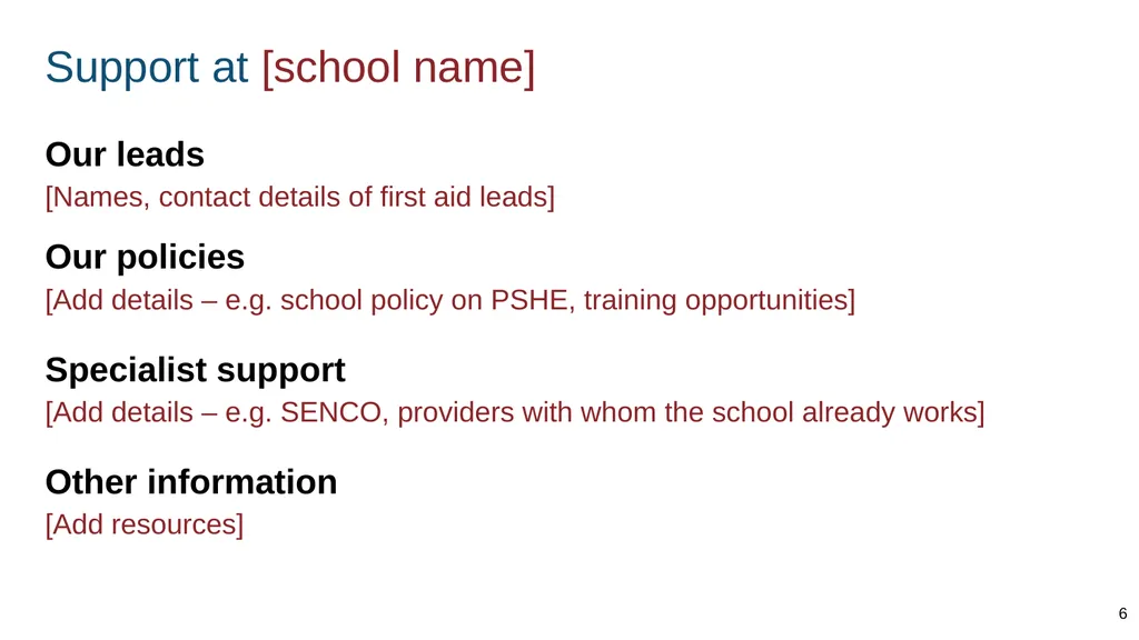 Part of: Relationships education (primary) - slide 6 of 82