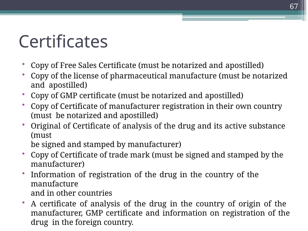 International Drug Regulatory Affairs 1 Regulatory - slide 63 of 67