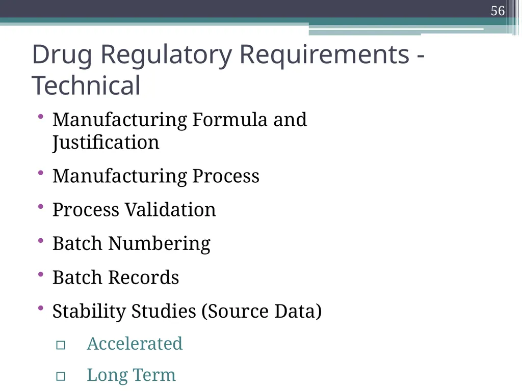 International Drug Regulatory Affairs 1 Regulatory - slide 52 of 67