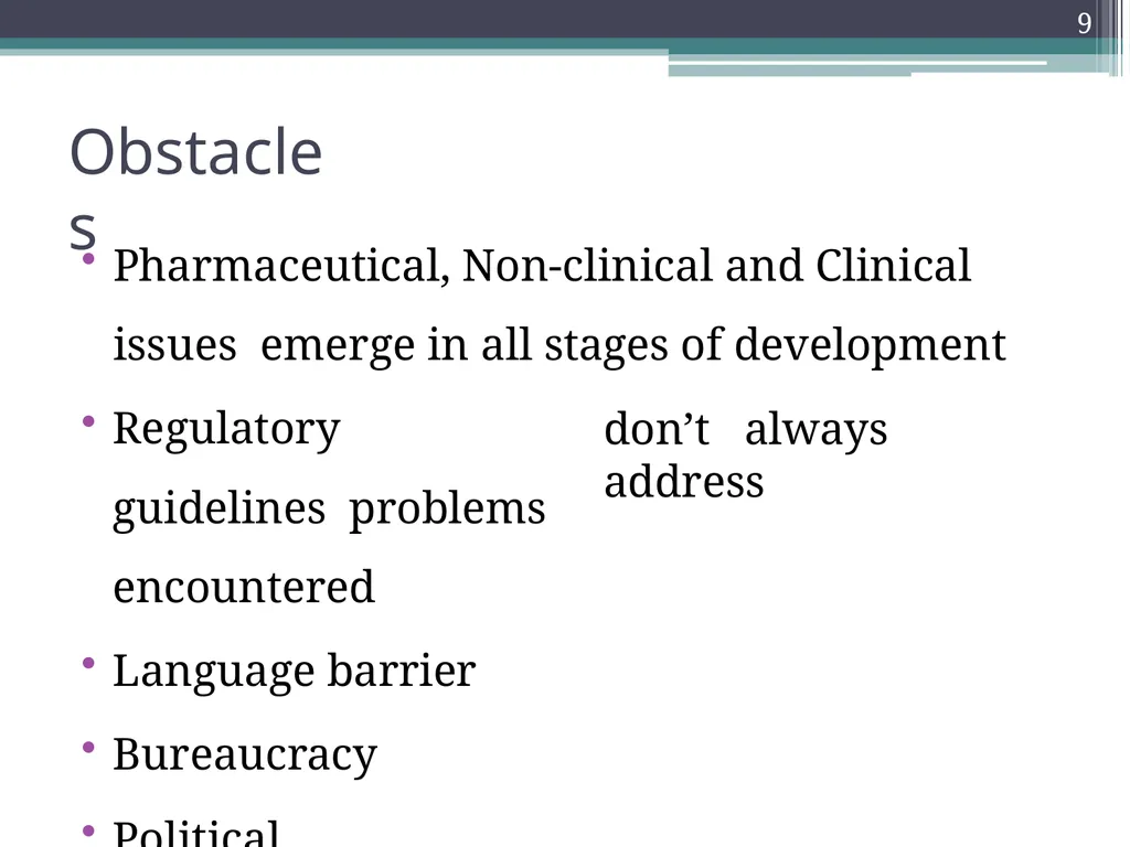 International Drug Regulatory Affairs 1 Regulatory - slide 6 of 67