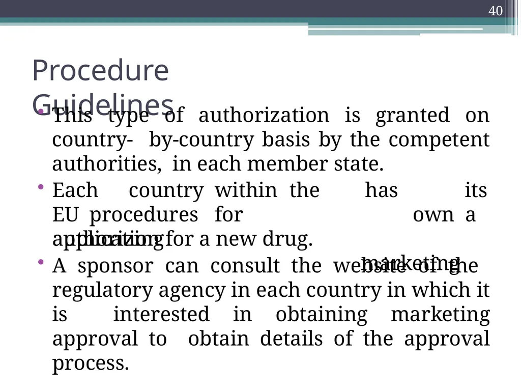 International Drug Regulatory Affairs 1 Regulatory - slide 36 of 67