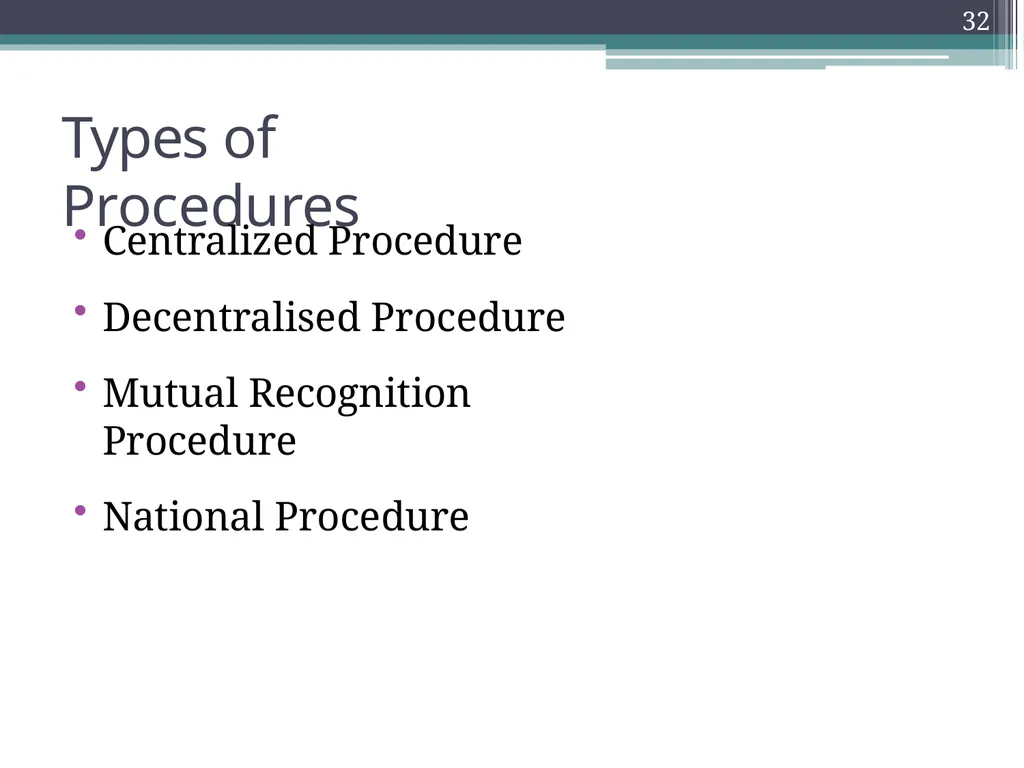 International Drug Regulatory Affairs 1 Regulatory - slide 28 of 67