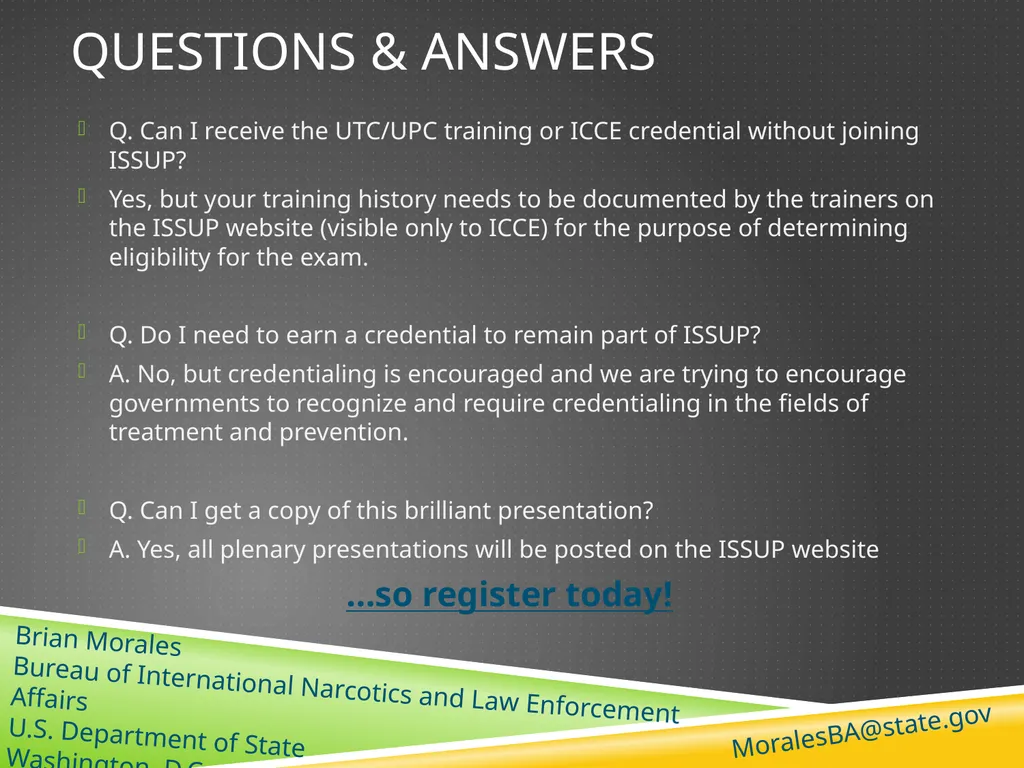 The International society for substance use - slide 23 of 23