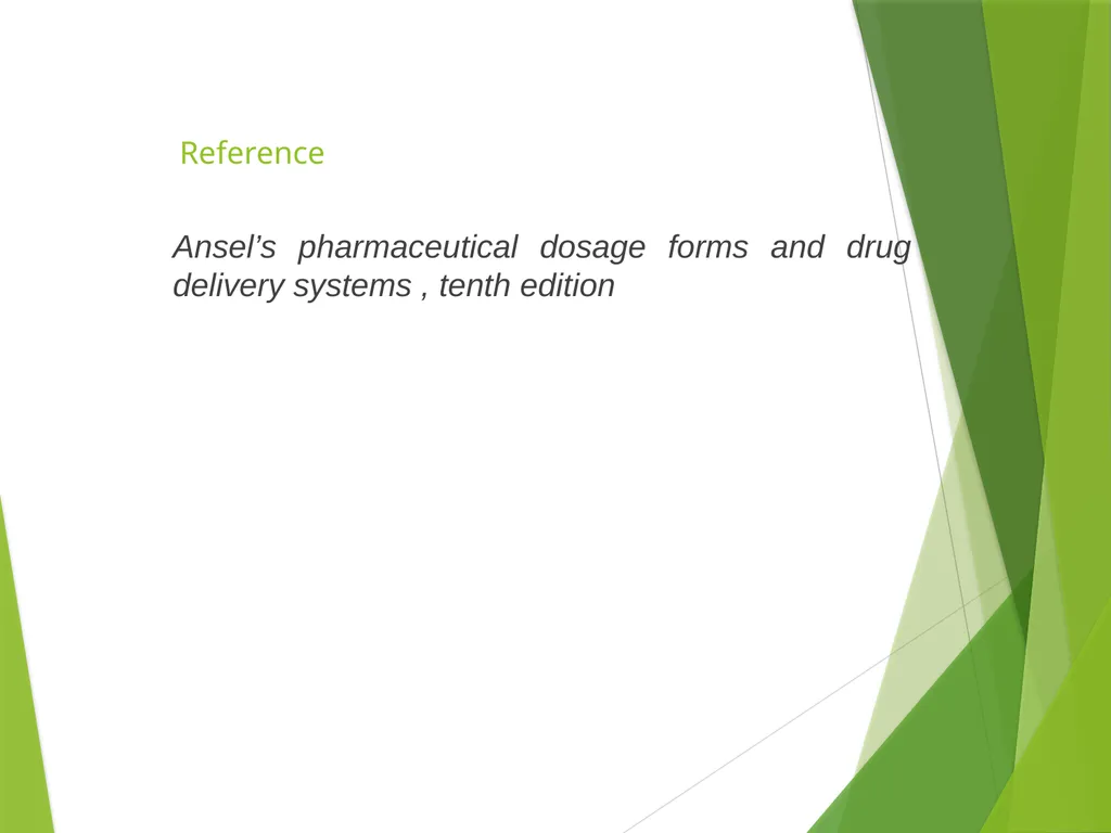 Dosage Form Design Chapter 1 Dr. Athmar Dhahir - slide 71 of 71