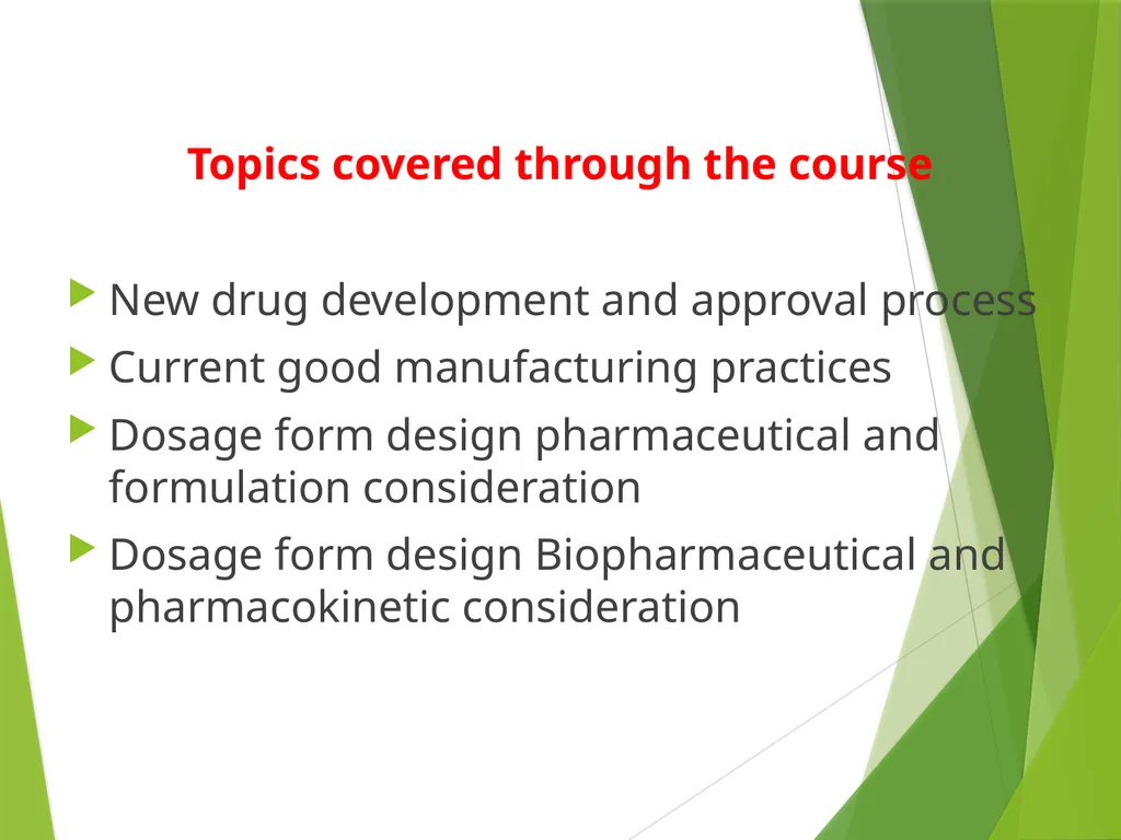 Dosage Form Design Chapter 1 Dr. Athmar Dhahir - slide 2 of 71