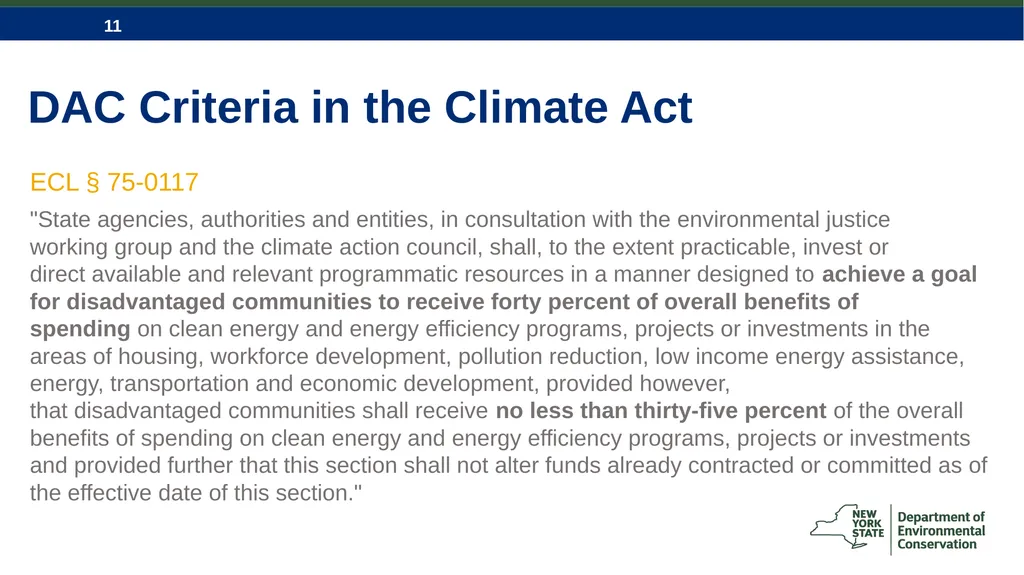 Climate Justice & Disadvantaged Communities Key - slide 11 of 18