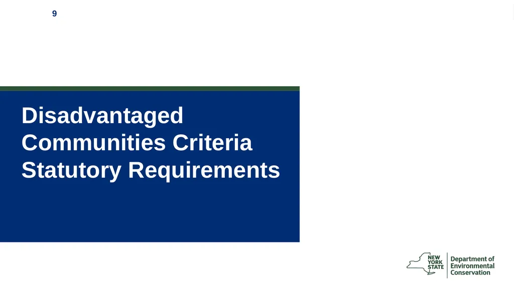 Climate Justice & Disadvantaged Communities Key - slide 9 of 18