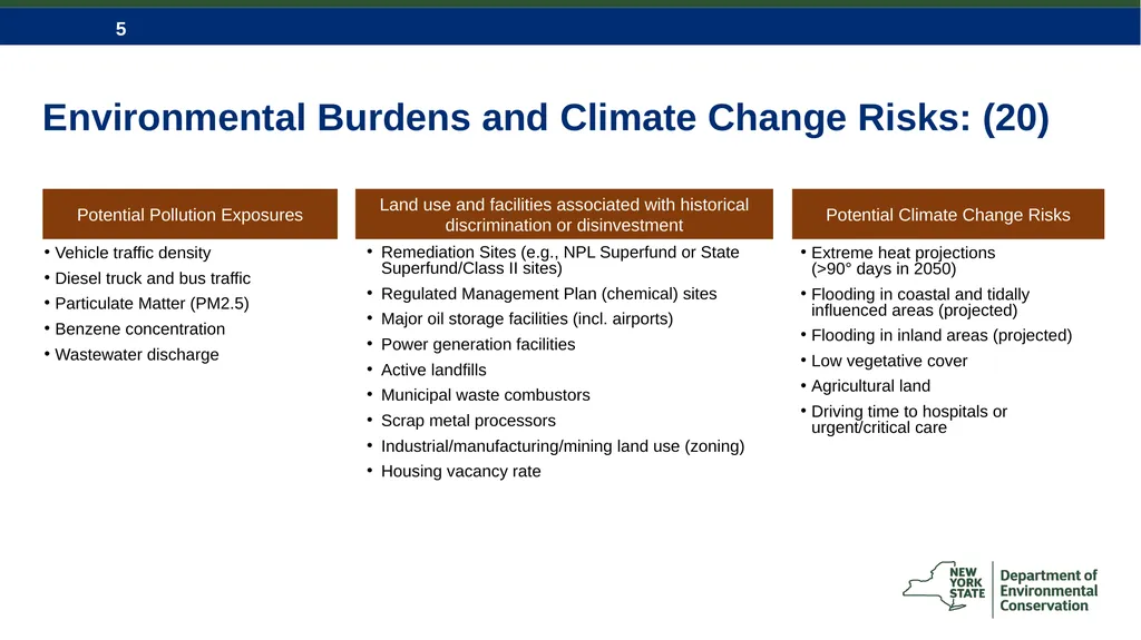 Climate Justice & Disadvantaged Communities Key - slide 5 of 18