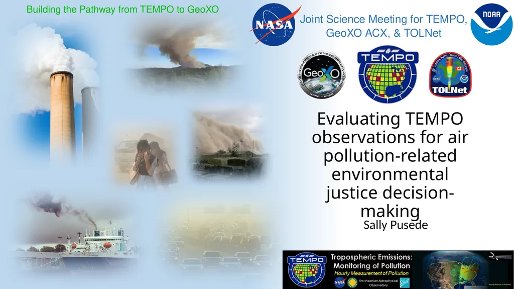 Evaluating TEMPO observations for air - slide 1 of 3