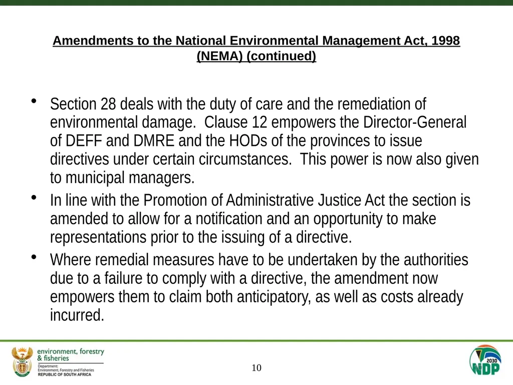MEETING OF THE SELECT COMMITTEE ON LAND REFORM, - slide 10 of 29