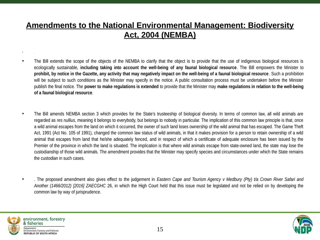 MEETING OF THE SELECT COMMITTEE ON LAND REFORM, - slide 15 of 29