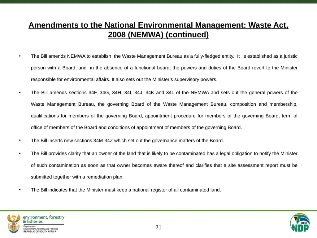 MEETING OF THE SELECT COMMITTEE ON LAND REFORM, - slide 21 of 29