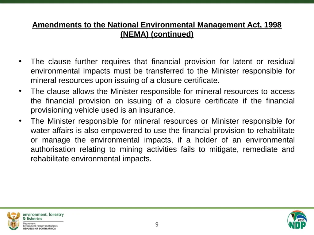 MEETING OF THE SELECT COMMITTEE ON LAND REFORM, - slide 9 of 29